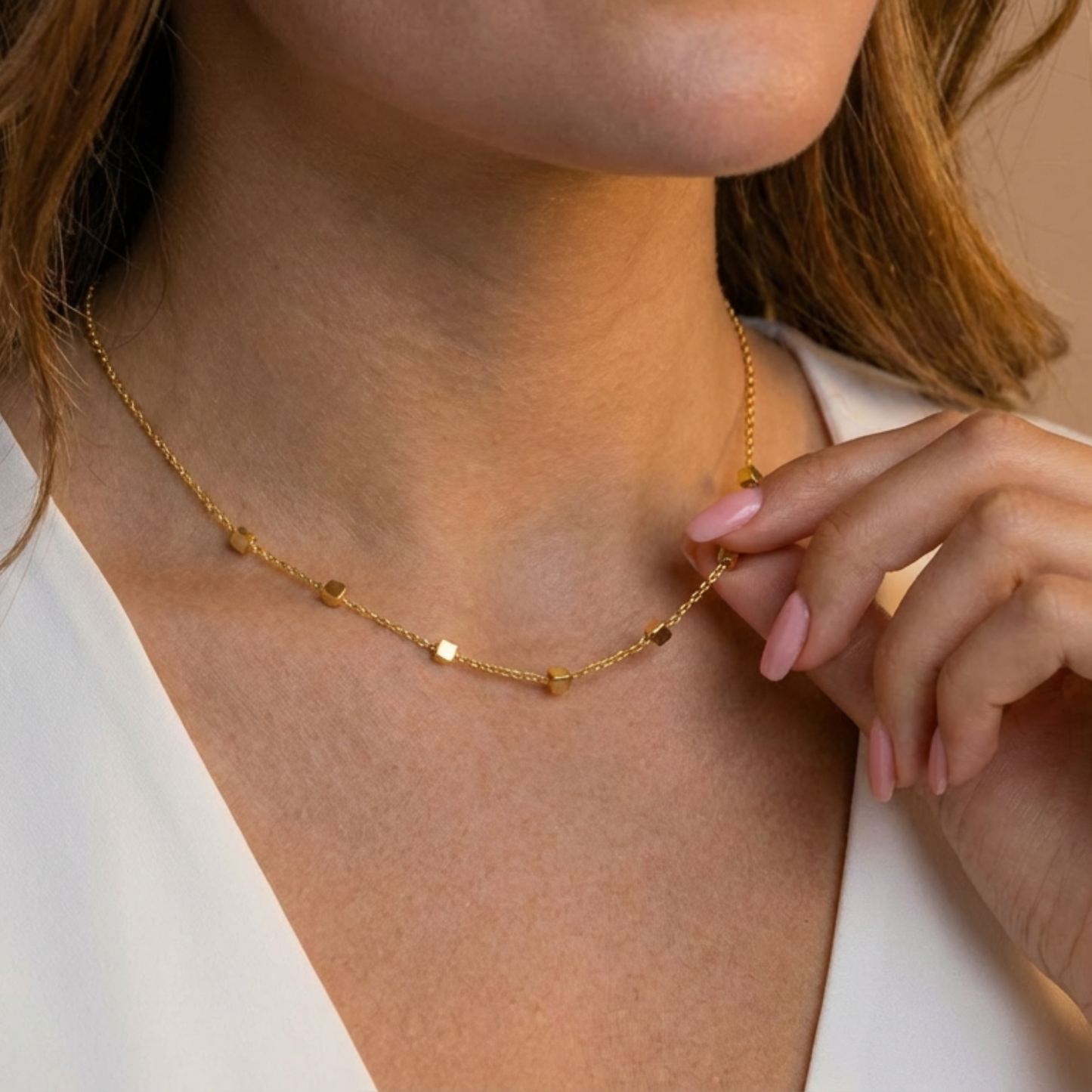 Gold Beaded Necklace