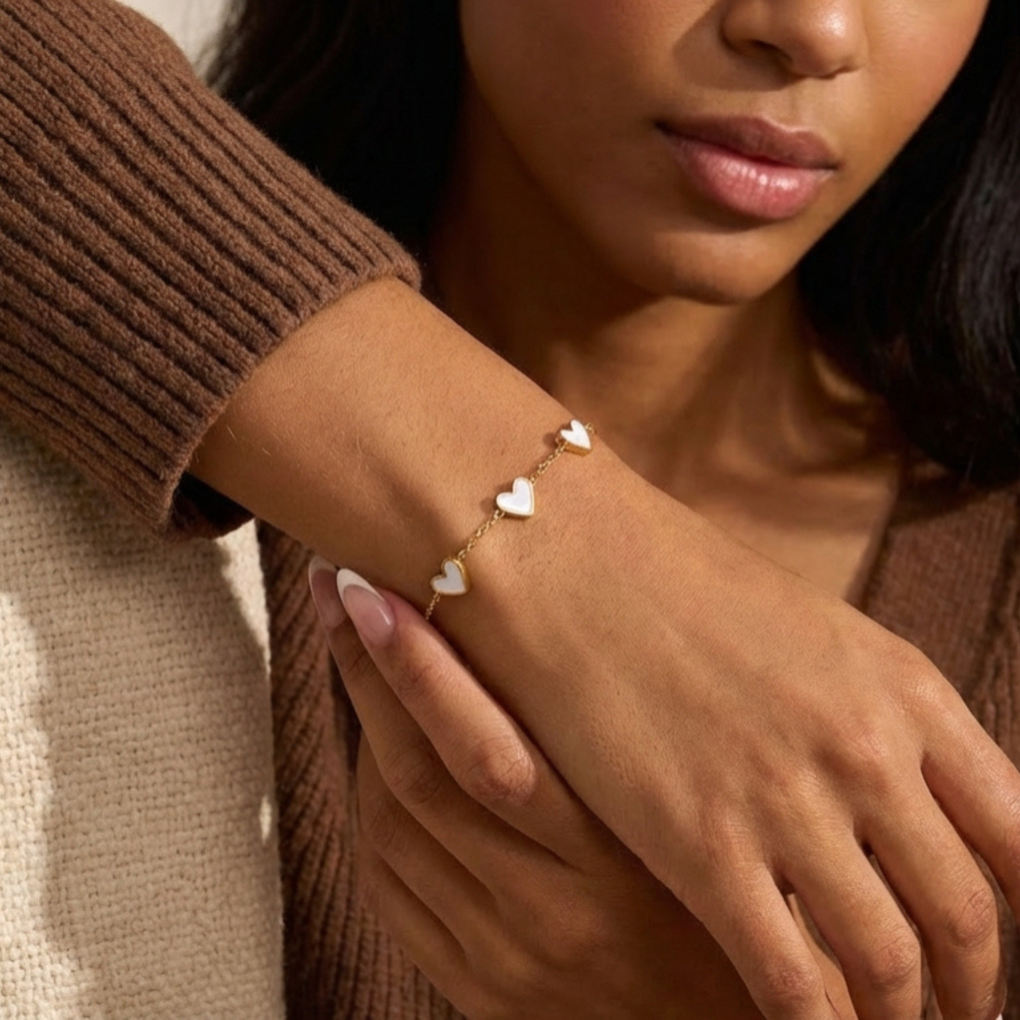 Gold Plated Heart Chain Bracelet