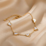 Gold Plated Heart Chain Bracelet