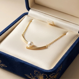 Minimal Pearl Gold Necklace