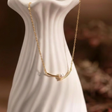 Minimal Pearl Gold Necklace