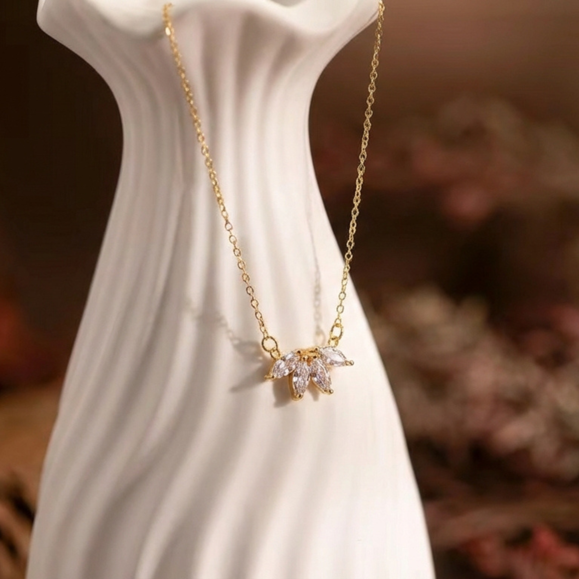 Lotus Gold Necklace