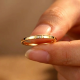 Elara Gold CZ Ring