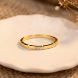 Elara Gold CZ Ring