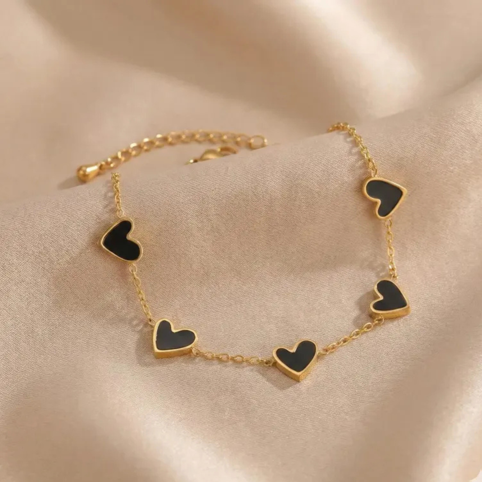 Gold Plated Heart Chain Bracelet