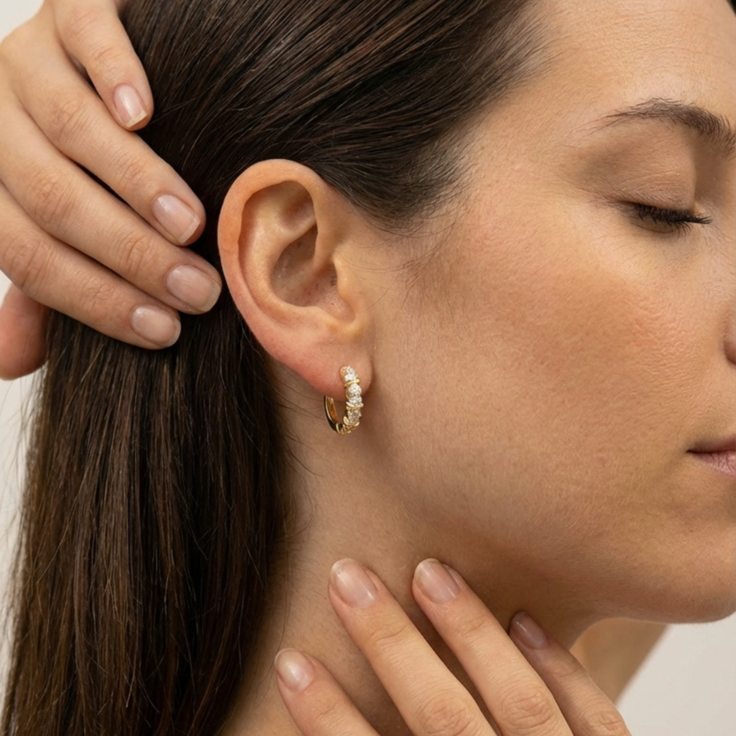 Gold Huggie Hoop Earrings