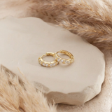 Gold Huggie Hoop Earrings